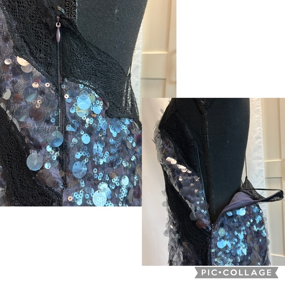 Zara ZW Collection Mauve Purple Sequin Lace Midi Dress S NWOT cocktail party - Picture 12 of 17